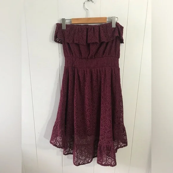 Dynamite Size M Strapless Waterfall Dress - Picture 3 of 5